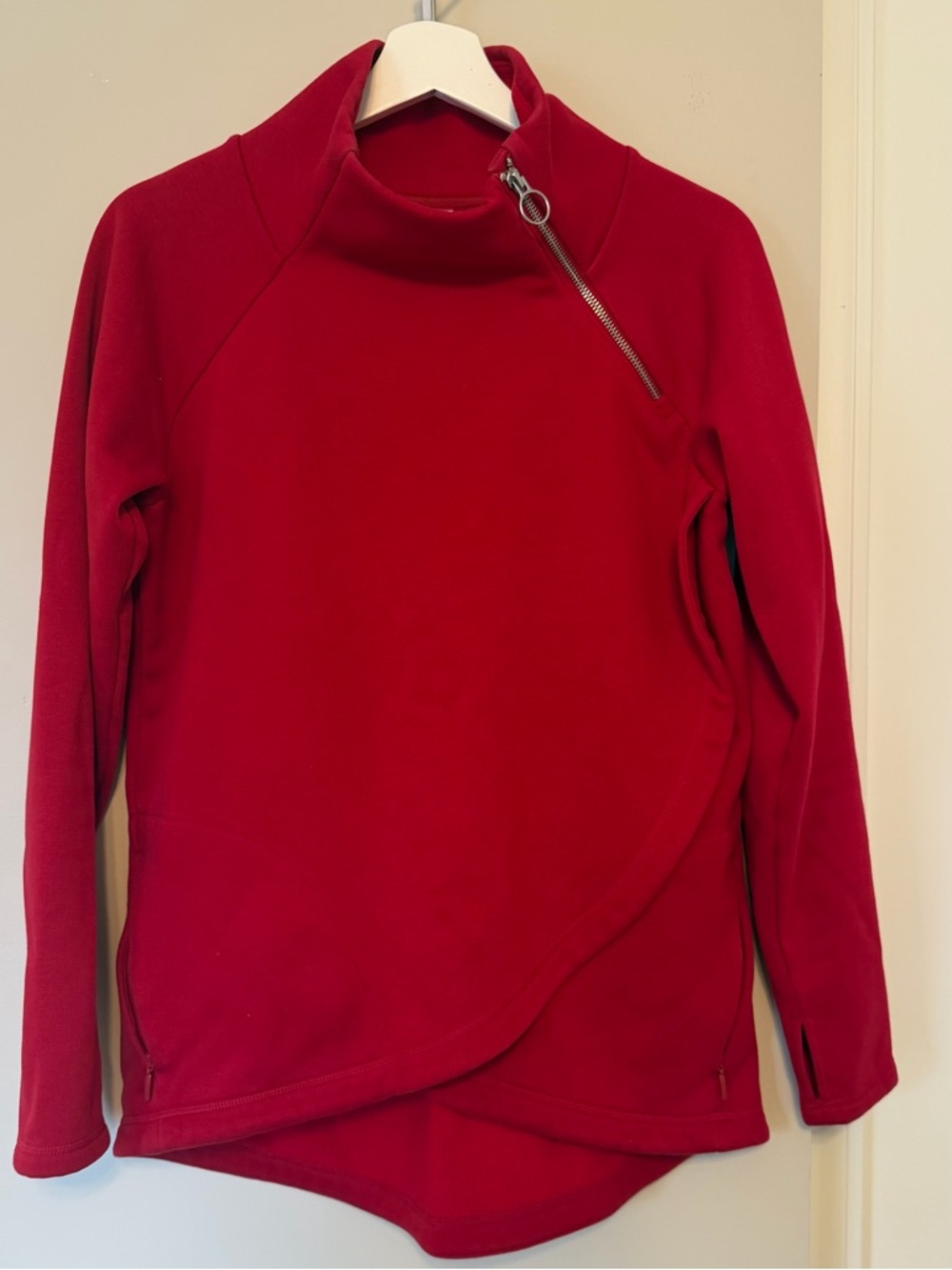 Athleta Asymmetric Zip-Neck Pullover